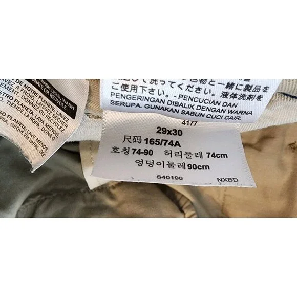 Levi's Chino XX Standard Taper Chino Pants Size 29/30 Khaki Beige Flex Stretch - Picture 10 of 10